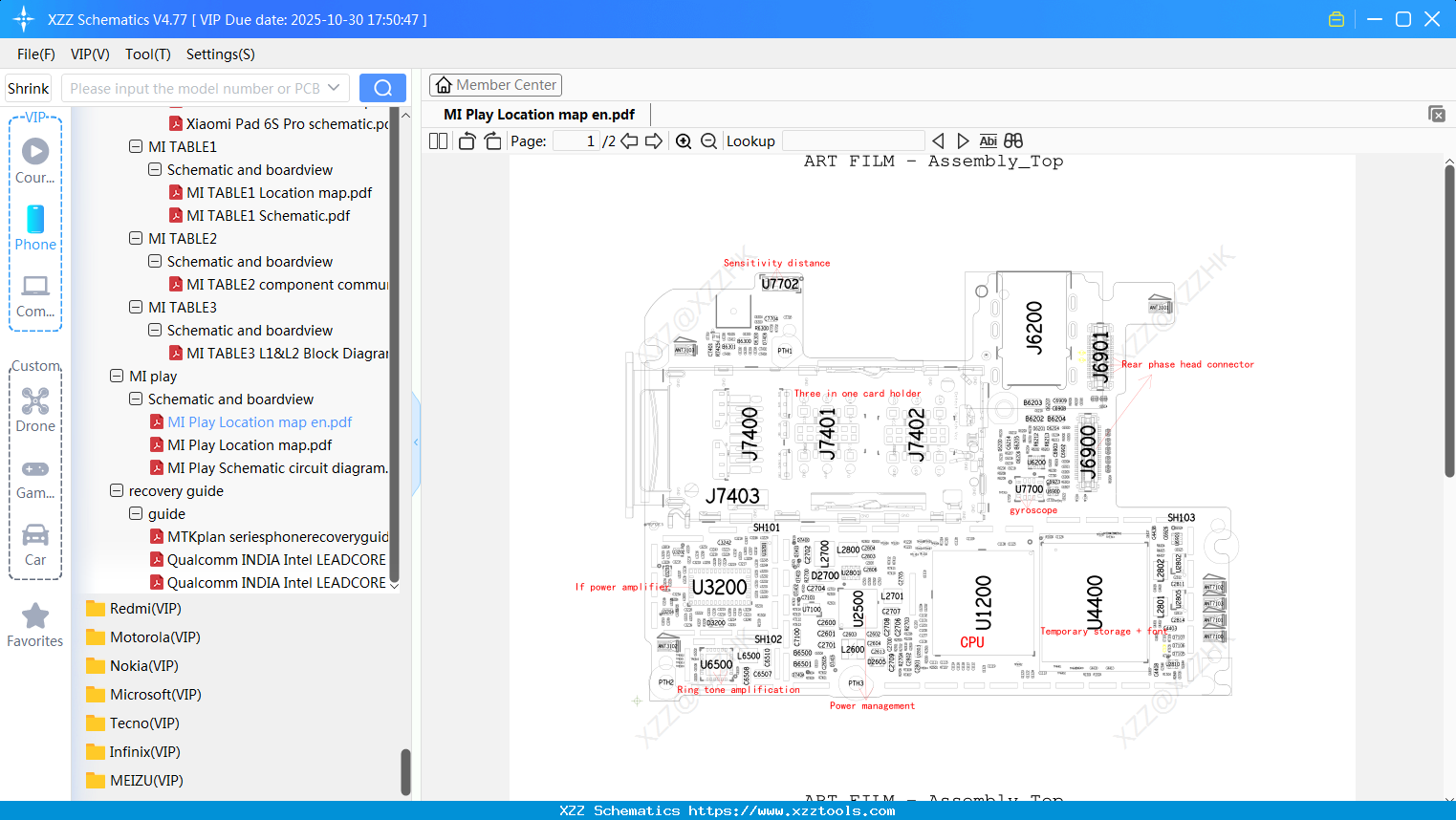 Xiaomi MI Play Location Map En